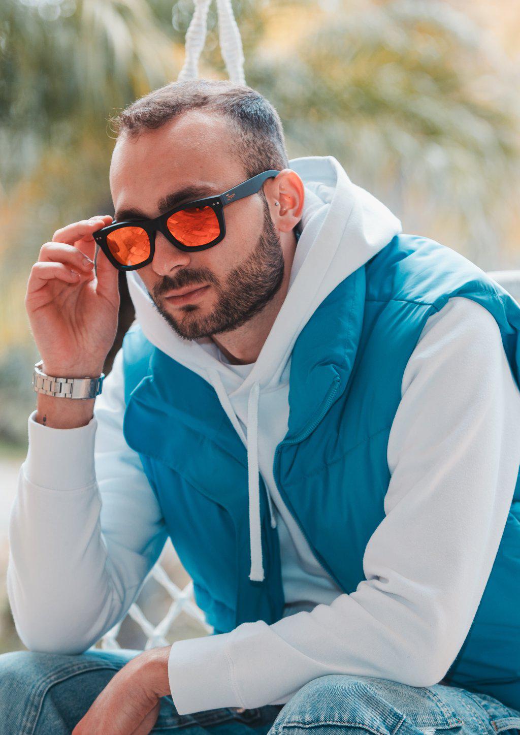 Limited Eyewood Dream - Black - Wayfarer - Red Mirror Lenses-3
